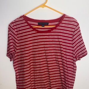 red striped TH shirt